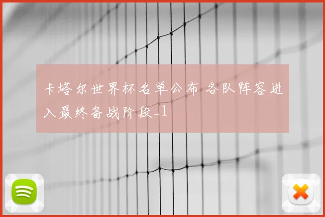 卡塔尔世界杯名单公布 各队阵容进入最终备战阶段_1